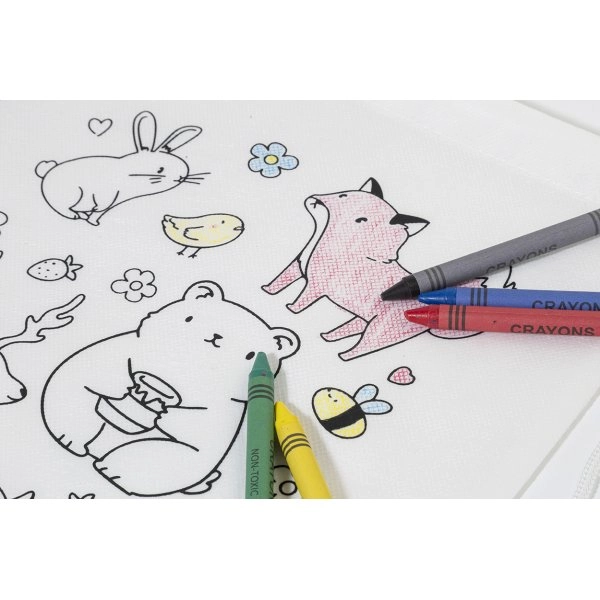 Immagine Zocolo Borsa con cordoncino da colorare RPET, animali