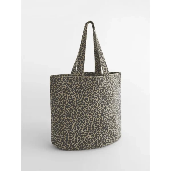 Immagine Shopper in canvas con stampa leopardata