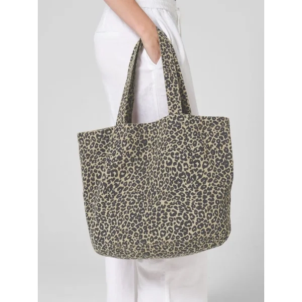 Immagine Shopper in canvas con stampa leopardata
