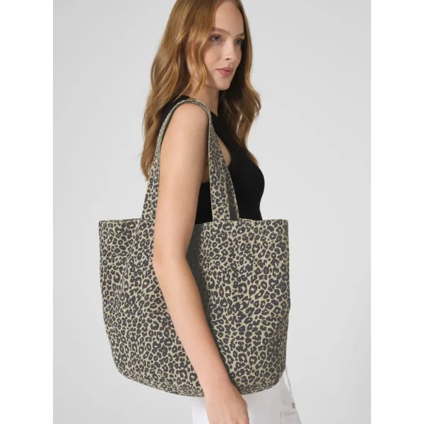 Immagine Shopper in canvas con stampa leopardata