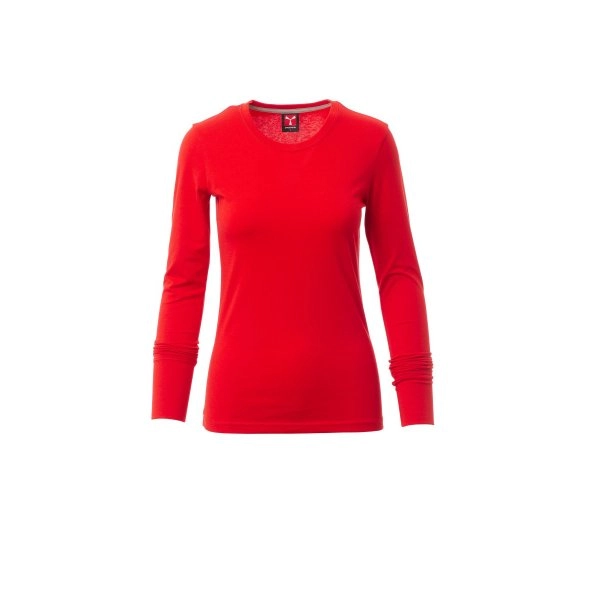 Immagine T-shirt girocollo manica lunga sfiancata da donna - PINETA LADY