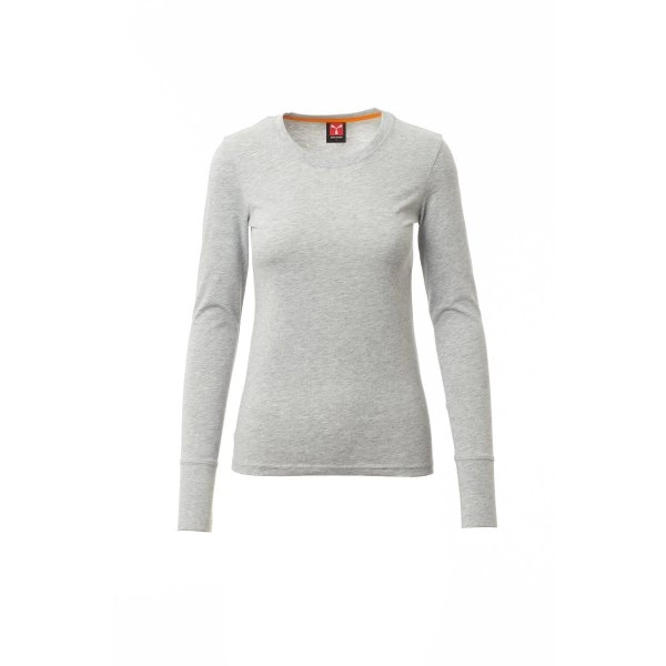 Immagine T-shirt girocollo manica lunga sfiancata da donna - PINETA LADY