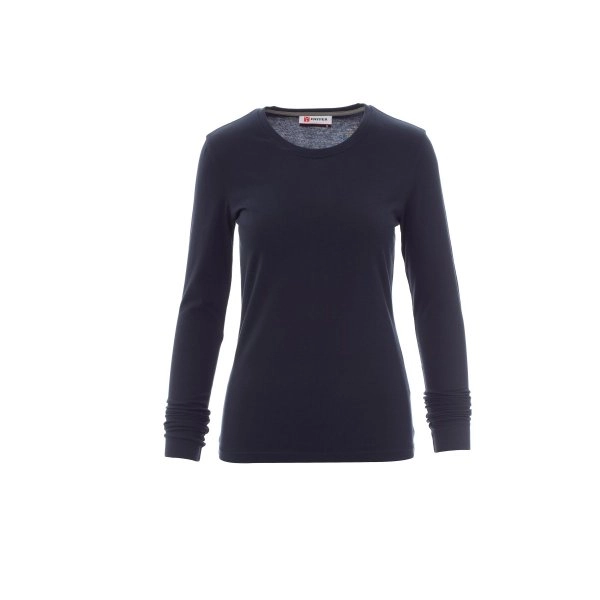 Immagine T-shirt girocollo manica lunga sfiancata da donna - PINETA LADY