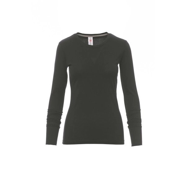 Immagine T-shirt girocollo manica lunga sfiancata da donna - PINETA LADY