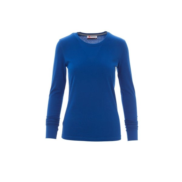 Immagine T-shirt girocollo manica lunga sfiancata da donna - PINETA LADY