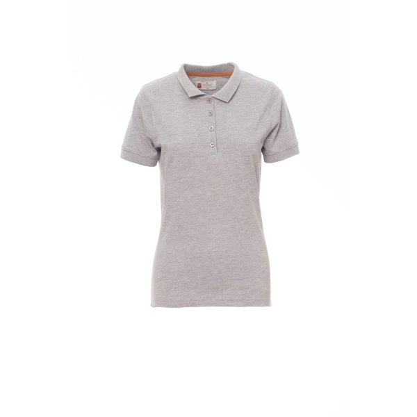 Polo sfiancata da donna a manica corta con 4 bottoni in tinta effetto perlato - VENICE LADY MELANGE