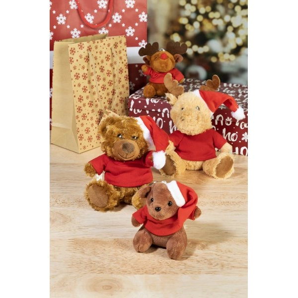 Immagine Julnalle portachiavi natalizio con orsetto in peluche