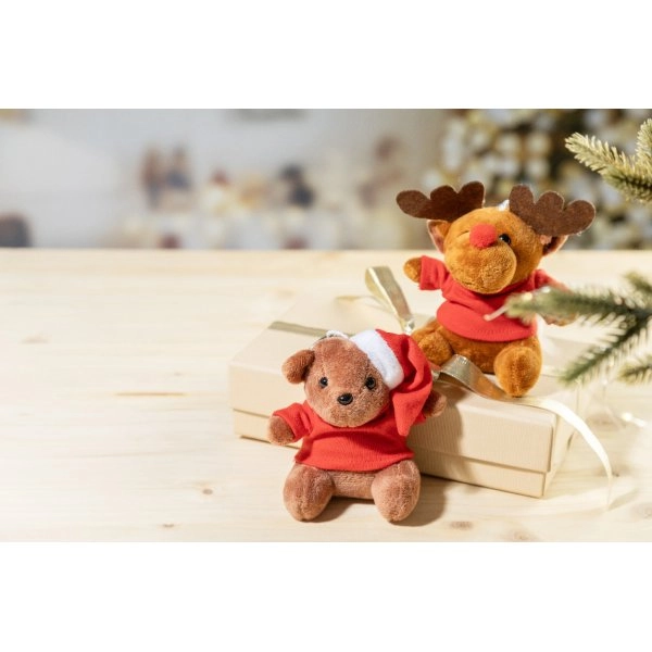 Immagine Julnalle portachiavi natalizio con orsetto in peluche