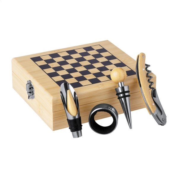 Immagine Kaspar set da vino con scacchi