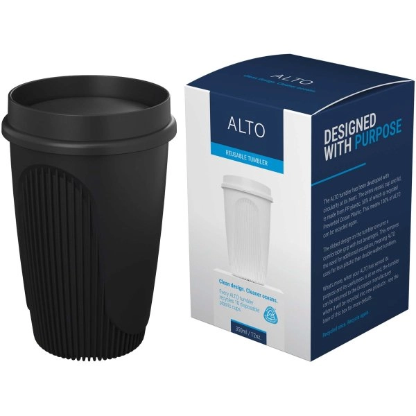 Immagine Bicchiere da 350 ml con coperchio a 360° Alto POP