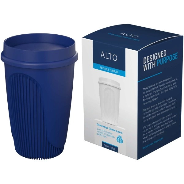 Immagine Bicchiere da 350 ml con coperchio a 360° Alto POP