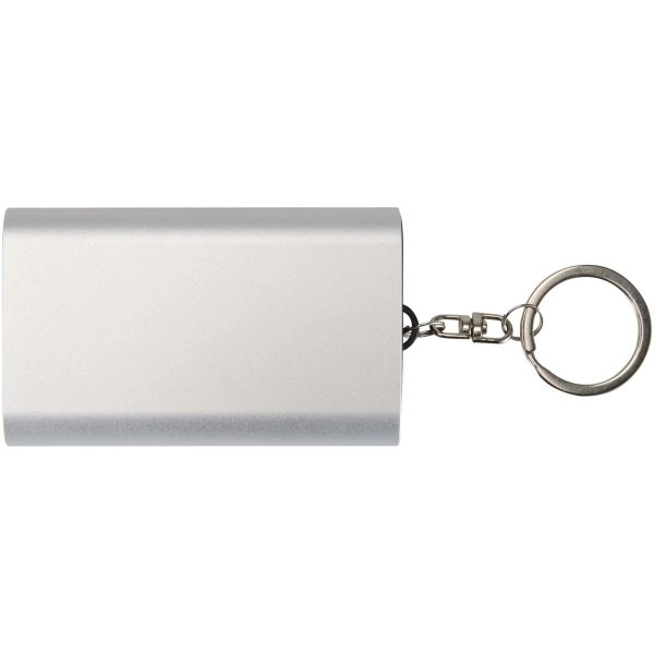 Immagine Power bank da 2000 mAh in alluminio riciclato con portachiavi Arcturus