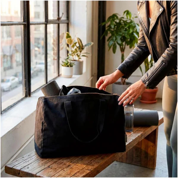 Immagine Borsa da viaggio e pochette in cotone biologico Citizen Green Combio