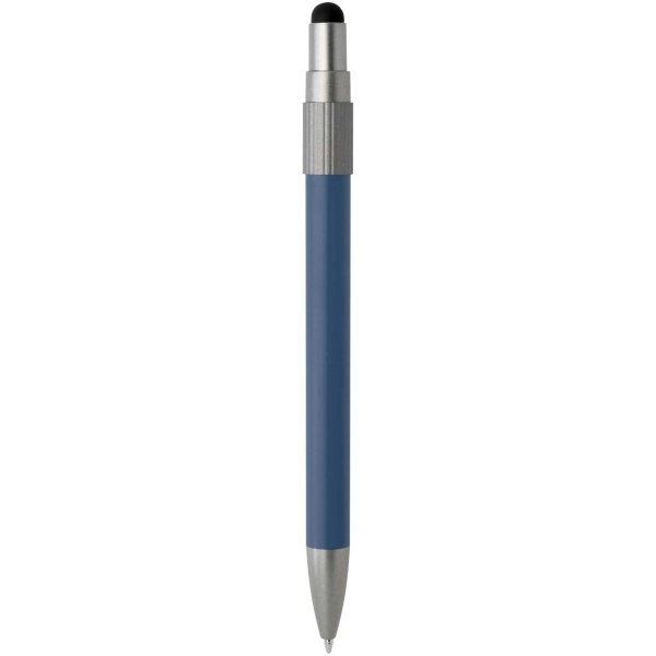 Immagine Penna a sfera in materiale riciclato certificato RCS con stilo e rotella antistress (inchiostro blu) Rill