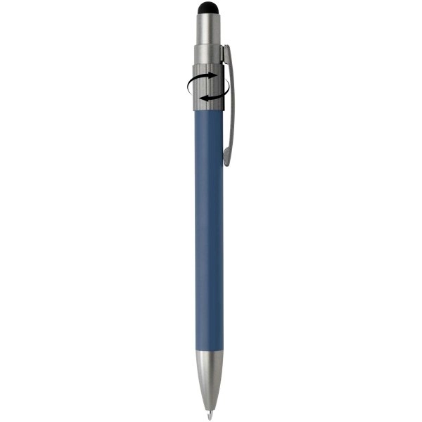 Immagine Penna a sfera in materiale riciclato certificato RCS con stilo e rotella antistress (inchiostro blu) Rill