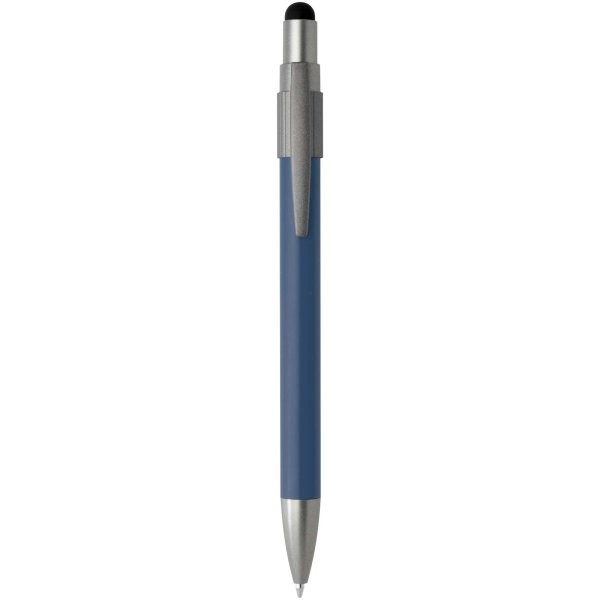 Immagine Penna a sfera in materiale riciclato certificato RCS con stilo e rotella antistress (inchiostro blu) Rill