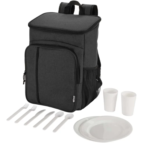 Immagine Zaino termico per picnic in materiale riciclato certificato GRS con set di posate Tundra - 20L