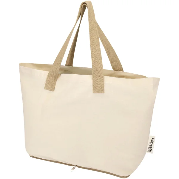 Tote bag pieghevole in cotone riciclato certificato GRS da 140 g/m² Sierra - 12L