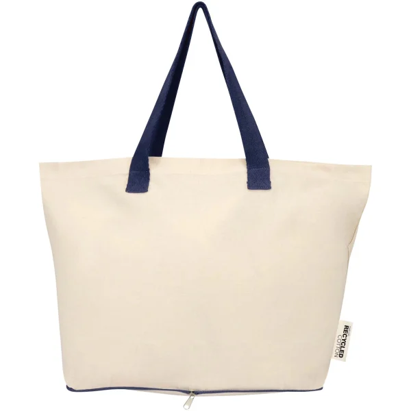 Immagine Tote bag pieghevole in cotone riciclato certificato GRS da 140 g/m² Sierra - 12L