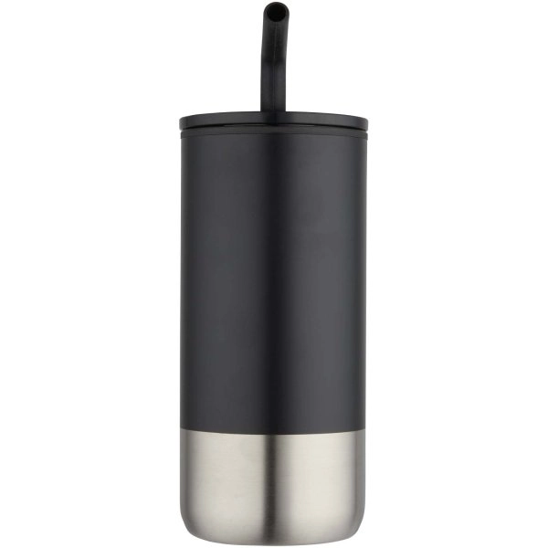 Immagine Bicchiere termico in materiale certificato RCS con cannuccia Grayson da 480 ml