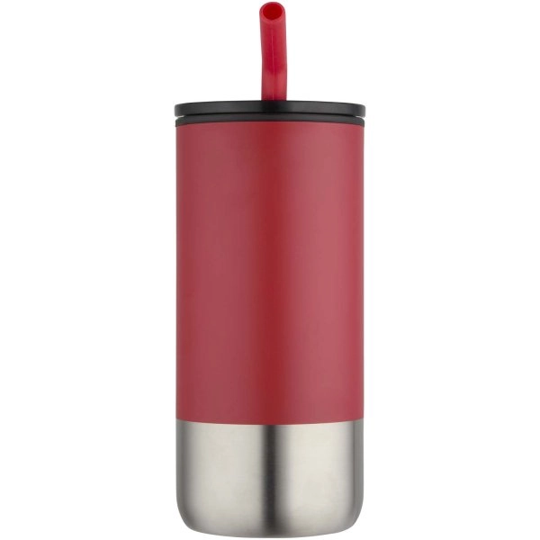 Immagine Bicchiere termico in materiale certificato RCS con cannuccia Grayson da 480 ml