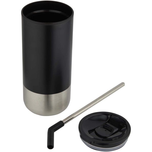 Immagine Bicchiere termico in materiale certificato RCS con cannuccia Grayson da 480 ml