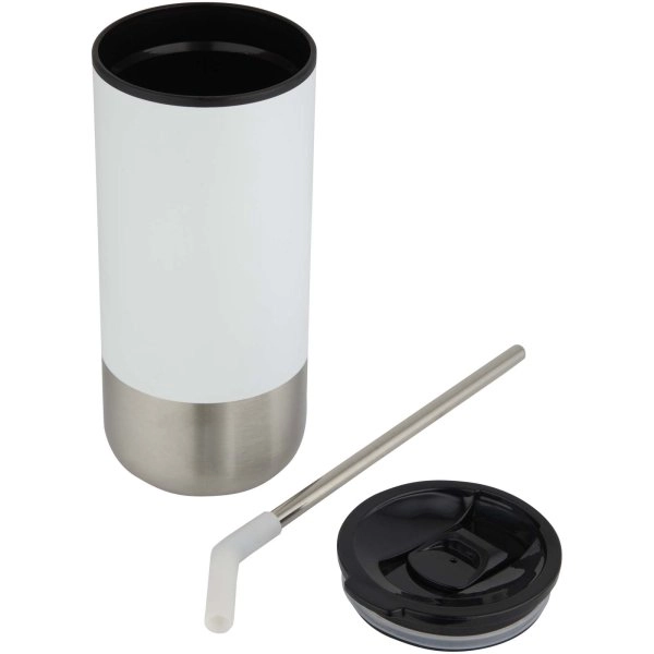 Immagine Bicchiere termico in materiale certificato RCS con cannuccia Grayson da 480 ml