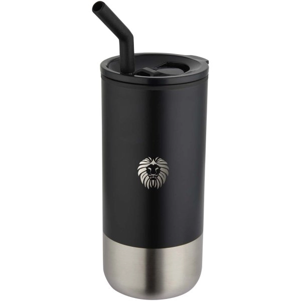Immagine Bicchiere termico in materiale certificato RCS con cannuccia Grayson da 480 ml