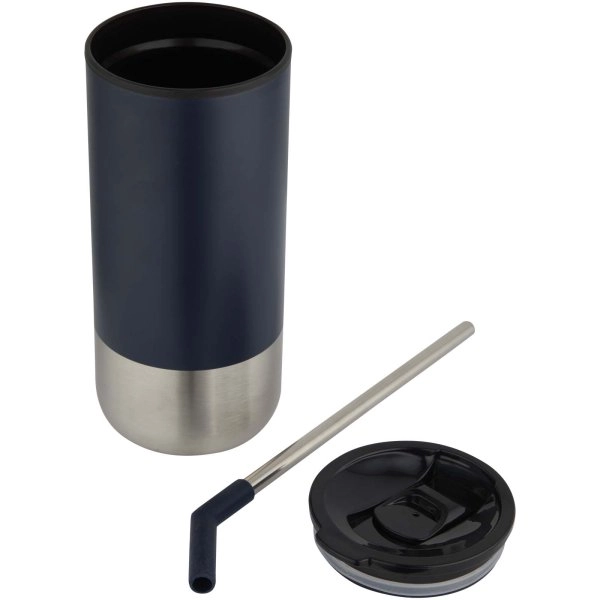 Immagine Bicchiere termico in materiale certificato RCS con cannuccia Grayson da 480 ml
