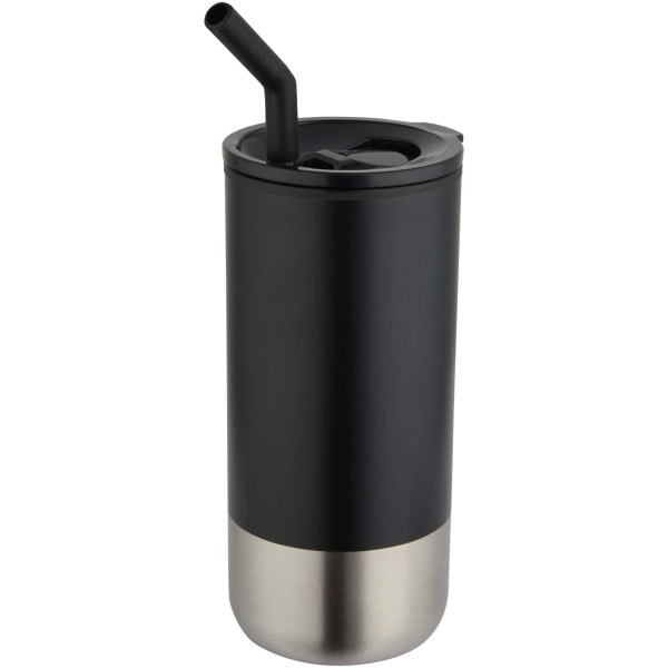 Immagine Bicchiere termico in materiale certificato RCS con cannuccia Grayson da 480 ml