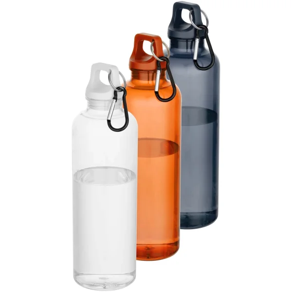 Immagine Borraccia in plastica riciclata certificata RCS da 750 ml con moschettone Oregon