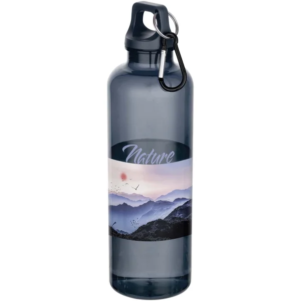 Immagine Borraccia in plastica riciclata certificata RCS da 750 ml con moschettone Oregon