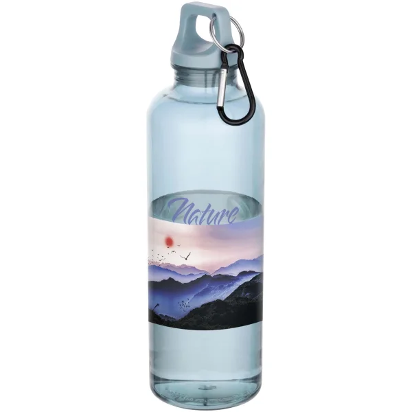 Immagine Borraccia in plastica riciclata certificata RCS da 750 ml con moschettone Oregon