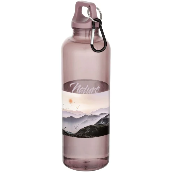 Immagine Borraccia in plastica riciclata certificata RCS da 750 ml con moschettone Oregon