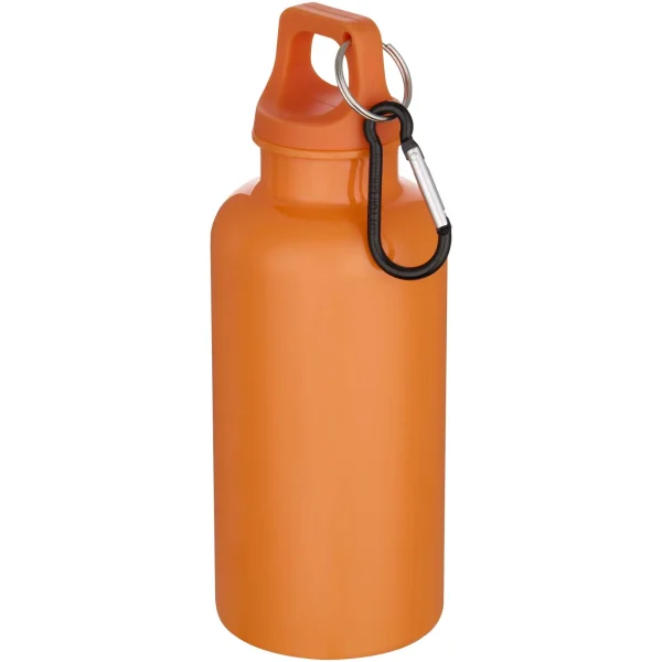 Immagine Borraccia in plastica riciclata RCS in tinta unita da 400 ml con moschettone Oregon 