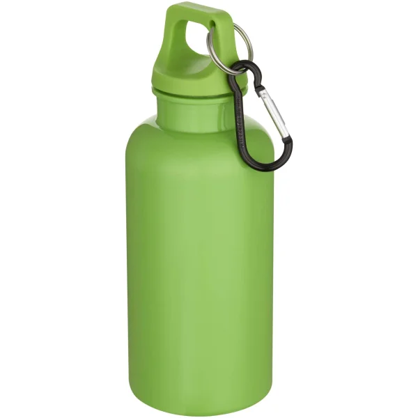 Immagine Borraccia in plastica riciclata RCS in tinta unita da 400 ml con moschettone Oregon 