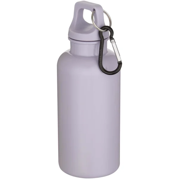 Immagine Borraccia in plastica riciclata RCS in tinta unita da 400 ml con moschettone Oregon 