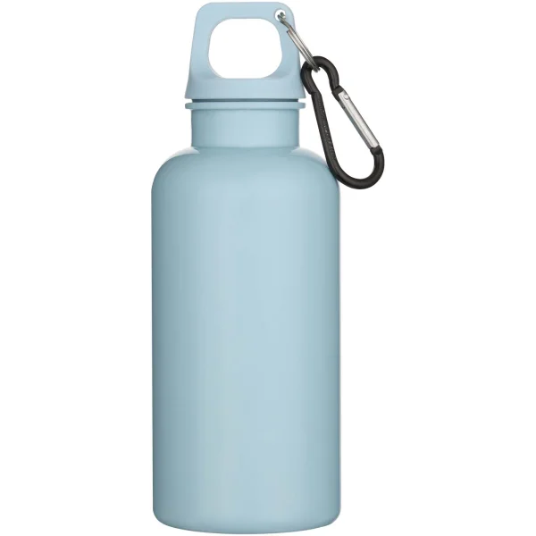 Immagine Borraccia in plastica riciclata RCS in tinta unita da 400 ml con moschettone Oregon 