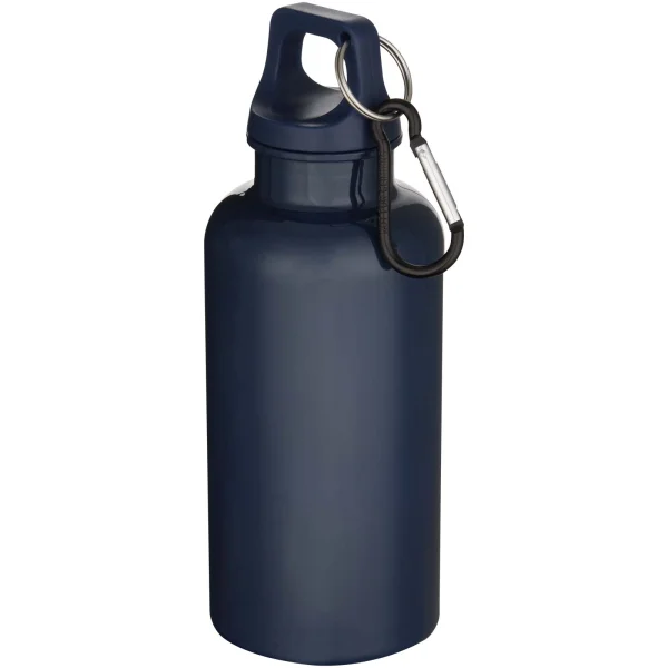Immagine Borraccia in plastica riciclata RCS in tinta unita da 400 ml con moschettone Oregon 