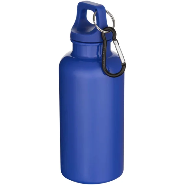 Immagine Borraccia in plastica riciclata RCS in tinta unita da 400 ml con moschettone Oregon 