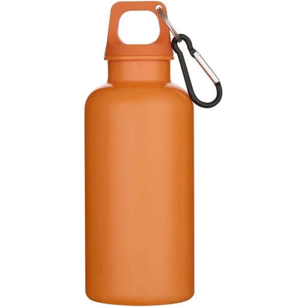 Immagine Borraccia in plastica riciclata RCS in tinta unita da 400 ml con moschettone Oregon 
