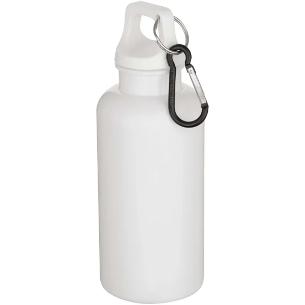 Borraccia in plastica riciclata RCS in tinta unita da 400 ml con moschettone Oregon 