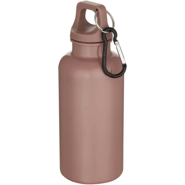 Immagine Borraccia in plastica riciclata RCS in tinta unita da 400 ml con moschettone Oregon 