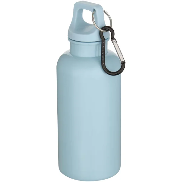 Immagine Borraccia in plastica riciclata RCS in tinta unita da 400 ml con moschettone Oregon 