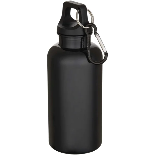 Immagine Borraccia in plastica riciclata RCS in tinta unita da 400 ml con moschettone Oregon 