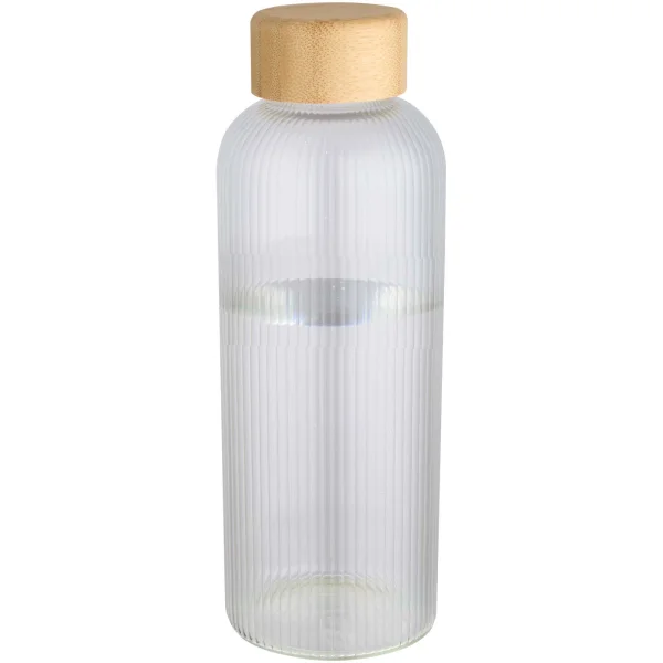 Borraccia a parete singola in vetro borosilicato con coperchio in bambù da 650 ml Mirage
