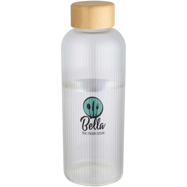 Immagine Borraccia a parete singola in vetro borosilicato con coperchio in bambù da 650 ml Mirage