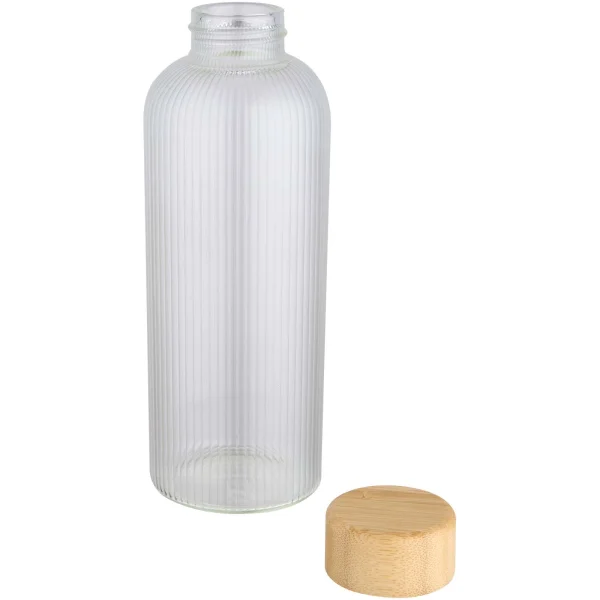 Immagine Borraccia a parete singola in vetro borosilicato con coperchio in bambù da 650 ml Mirage