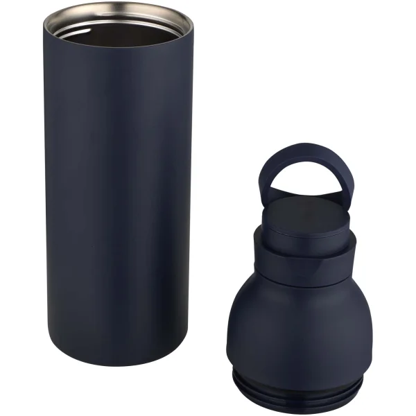 Immagine Borraccia in acciaio inossidabile riciclato certificato RCS a doppia parete da 650 ml con set di coperchi da 3 pezzi Illumina