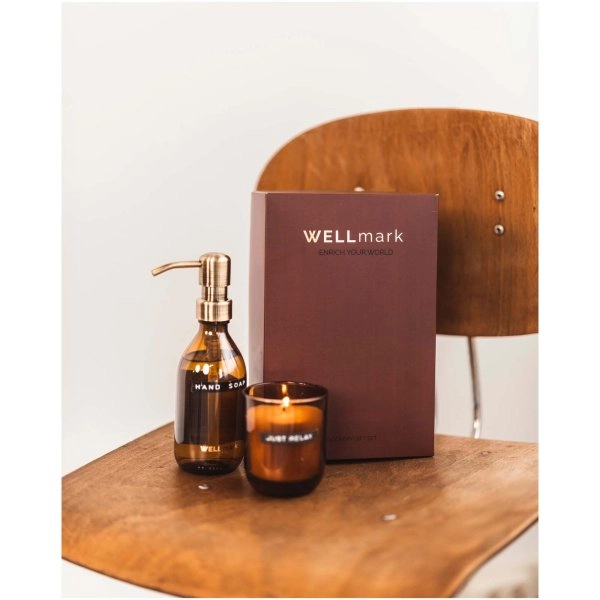 Immagine Set di dispenser di sapone per le mani da 250 ml e candela profumata da 150 g Wellmark Discovery